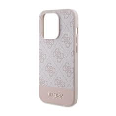 Guess Guess 4G Bottom Stripe Metal Logo Collection - Ohišje za iPhone 15 Pro (roza)