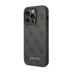 Guess Guess 4G Metal Gold Logo - Ohišje za iPhone 14 Pro Max (sivo)