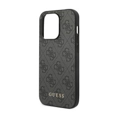 Guess Guess 4G Metal Gold Logo - Ohišje za iPhone 14 Pro Max (sivo)