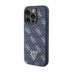 Guess Guess 4G Triangle Metal Logo - Ohišje za iPhone 15 Pro (modro)