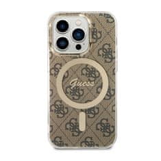 Guess Ohišje Guess 4G MagSafe - iPhone 14 Pro (rjavo)