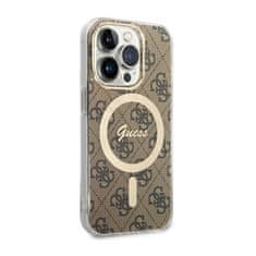 Guess Ohišje Guess 4G MagSafe - iPhone 14 Pro (rjavo)