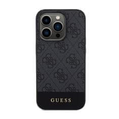 Guess Guess 4G Bottom Stripe Metal Logo Collection - Ohišje za iPhone 15 Pro (sivo)