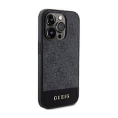 Guess Guess 4G Bottom Stripe Metal Logo Collection - Ohišje za iPhone 15 Pro (sivo)