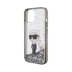 Karl Lagerfeld Karl Lagerfeld Liquid Glitter Iconic - ohišje za iPhone 15 (prozorno)