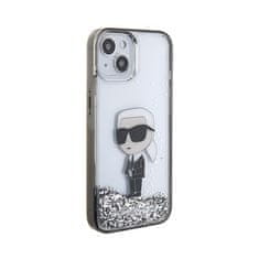 Karl Lagerfeld Karl Lagerfeld Liquid Glitter Iconic - ohišje za iPhone 15 (prozorno)