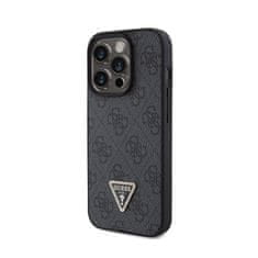 Guess Guess usnje 4G Triangle Strass - Ohišje za iPhone 15 Pro (črno)