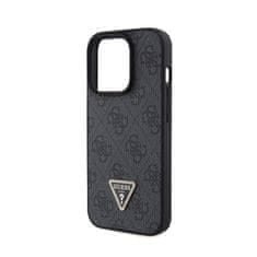 Guess Guess usnje 4G Triangle Strass - Ohišje za iPhone 15 Pro (črno)