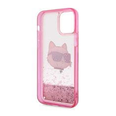 Karl Lagerfeld Karl Lagerfeld Liquid Glitter NFT Choupette Head - ohišje za iPhone 12 / iPhone 12 Pro (roza)