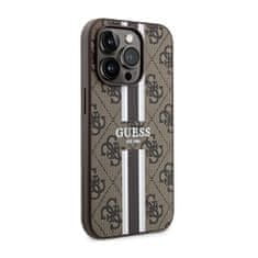 Guess Guess 4G Printed Stripes MagSafe - Ohišje za iPhone 14 Pro (rjavo)