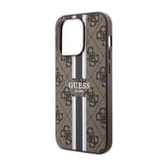 Guess Guess 4G Printed Stripes MagSafe - Ohišje za iPhone 14 Pro (rjavo)