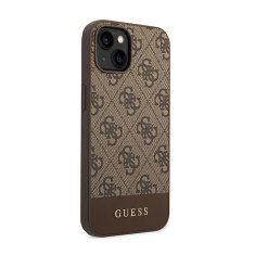 Guess Guess 4G Bottom Stripe Metal Logo Collection - Ohišje za iPhone 14 (rjavo)