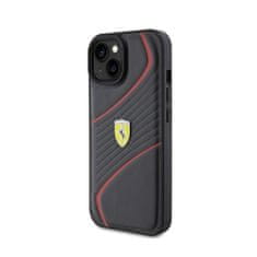 Ferrari Kovinski logotip Ferrari Twist - ohišje za iPhone 15 (črno)