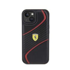 Ferrari Kovinski logotip Ferrari Twist - ohišje za iPhone 15 (črno)