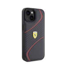 Ferrari Kovinski logotip Ferrari Twist - ohišje za iPhone 15 (črno)