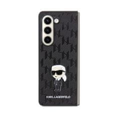 Karl Lagerfeld Karl Lagerfeld NFT Saffiano Monogram Ikonik Pin - Ohišje za Samsung Galaxy Z Fold 5 (črno)