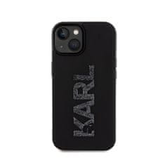 Karl Lagerfeld Karl Lagerfeld 3D Rubber Glitter Logo - Ohišje za iPhone 15 (črno)