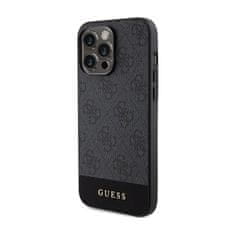 Guess Guess 4G Bottom Stripe Metal Logo Collection - Ohišje za iPhone 15 Pro Max (sivo)