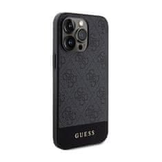 Guess Guess 4G Bottom Stripe Metal Logo Collection - Ohišje za iPhone 15 Pro Max (sivo)