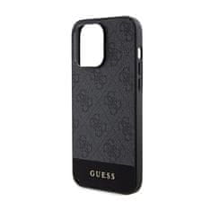 Guess Guess 4G Bottom Stripe Metal Logo Collection - Ohišje za iPhone 15 Pro Max (sivo)