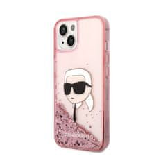 Karl Lagerfeld Karl Lagerfeld Liquid Glitter NFT Karl's Head - etui za iPhone 14 Plus (roza)