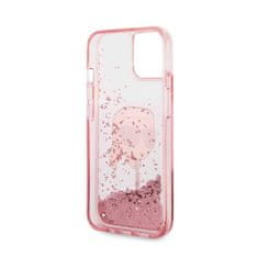 Karl Lagerfeld Karl Lagerfeld Liquid Glitter NFT Karl's Head - etui za iPhone 14 Plus (roza)