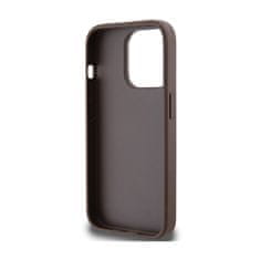 Guess Guess 4G Bottom Stripe Metal Logo Collection - Ohišje za iPhone 15 Pro Max (rjavo)