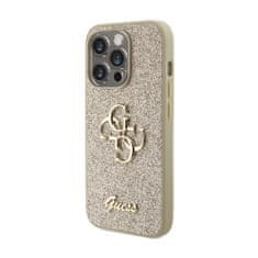 Guess Ohišje Guess Glitter Script Big 4G - iPhone 15 Pro Max (zlato)