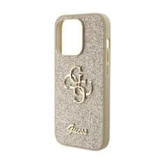 Guess Ohišje Guess Glitter Script Big 4G - iPhone 15 Pro Max (zlato)