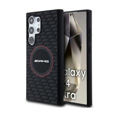 NEW AMG Silikonsko ohišje MagSafe z ogljikovim vzorcem - Samsung Galaxy S24 Ultra (črno)