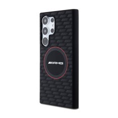 NEW AMG Silikonsko ohišje MagSafe z ogljikovim vzorcem - Samsung Galaxy S24 Ultra (črno)