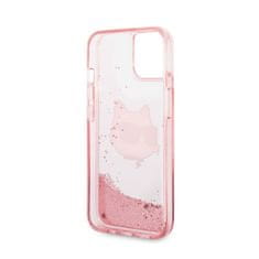 Karl Lagerfeld Karl Lagerfeld Liquid Glitter NFT Choupette Head - ovitek za iPhone 14 Plus (roza)