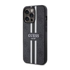 Guess Ohišje Guess 4G MagSafe s potiskanimi črtami - iPhone 13 Pro Max (črno)