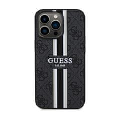 Guess Ohišje Guess 4G MagSafe s potiskanimi črtami - iPhone 13 Pro Max (črno)