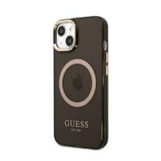 Guess Ohišje Guess Gold Outline Translucent MagSafe - iPhone 13 (črno)