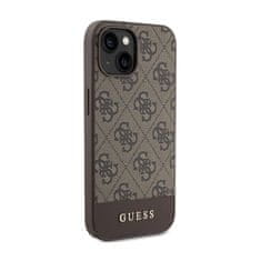 Guess Guess 4G Bottom Stripe Metal Logo Collection - Ohišje za iPhone 15 (rjavo)