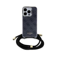 Guess Guess Crossbody Cord 4G Print - Ohišje za iPhone 15 Pro (črno)