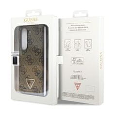 Guess Guess Usnje 4G Triangle Strass - Ohišje za Samsung Z Fold 5 (rjavo)