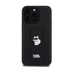 Karl Lagerfeld Karl Lagerfeld Gripstand Saffiano Choupette Pins - Ohišje za iPhone 13 Pro (črno)