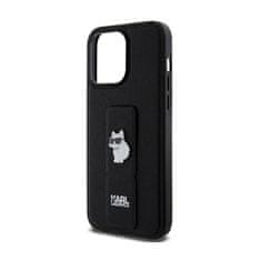 Karl Lagerfeld Karl Lagerfeld Gripstand Saffiano Choupette Pins - Ohišje za iPhone 13 Pro (črno)