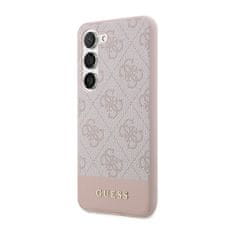 Guess Guess 4G Bottom Stripe Metal Logo Collection - Ohišje za Samsung Galaxy S23 (roza)