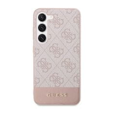 Guess Guess 4G Bottom Stripe Metal Logo Collection - Ohišje za Samsung Galaxy S23 (roza)