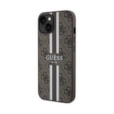 Guess Guess 4G Printed Stripes MagSafe - Ohišje za iPhone 15 (rjavo)