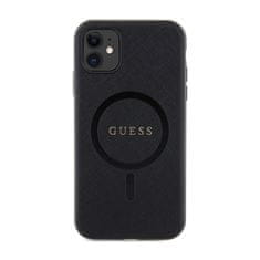 Guess Guess Saffiano MagSafe - etui za iPhone 11 (črn)