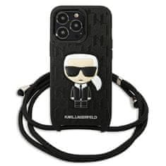 Karl Lagerfeld Karl Lagerfeld Monogram Leather Patch and Cord Iconik - etui za iPhone 13 Pro