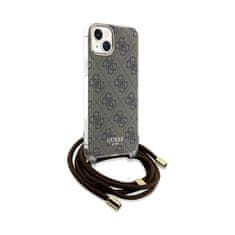 Guess Guess Crossbody Cord 4G Print - Ohišje za iPhone 15 (rjava)