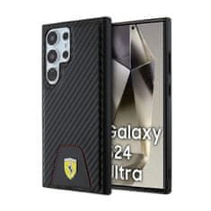 Ferrari Ferrari Carbon Stitched Bottom - Ohišje za Samsung Galaxy S24 Ultra (črno)