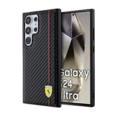 Ferrari Ferrari Carbon Printed Line - Ohišje za Samsung Galaxy S24 Ultra (črno)