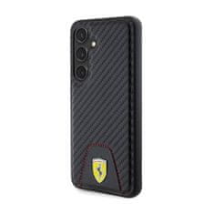 Ferrari Ferrari Carbon Stitched Bottom - Ohišje za Samsung Galaxy S24 (črno)