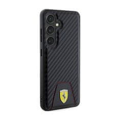 Ferrari Ferrari Carbon Stitched Bottom - Ohišje za Samsung Galaxy S24 (črno)